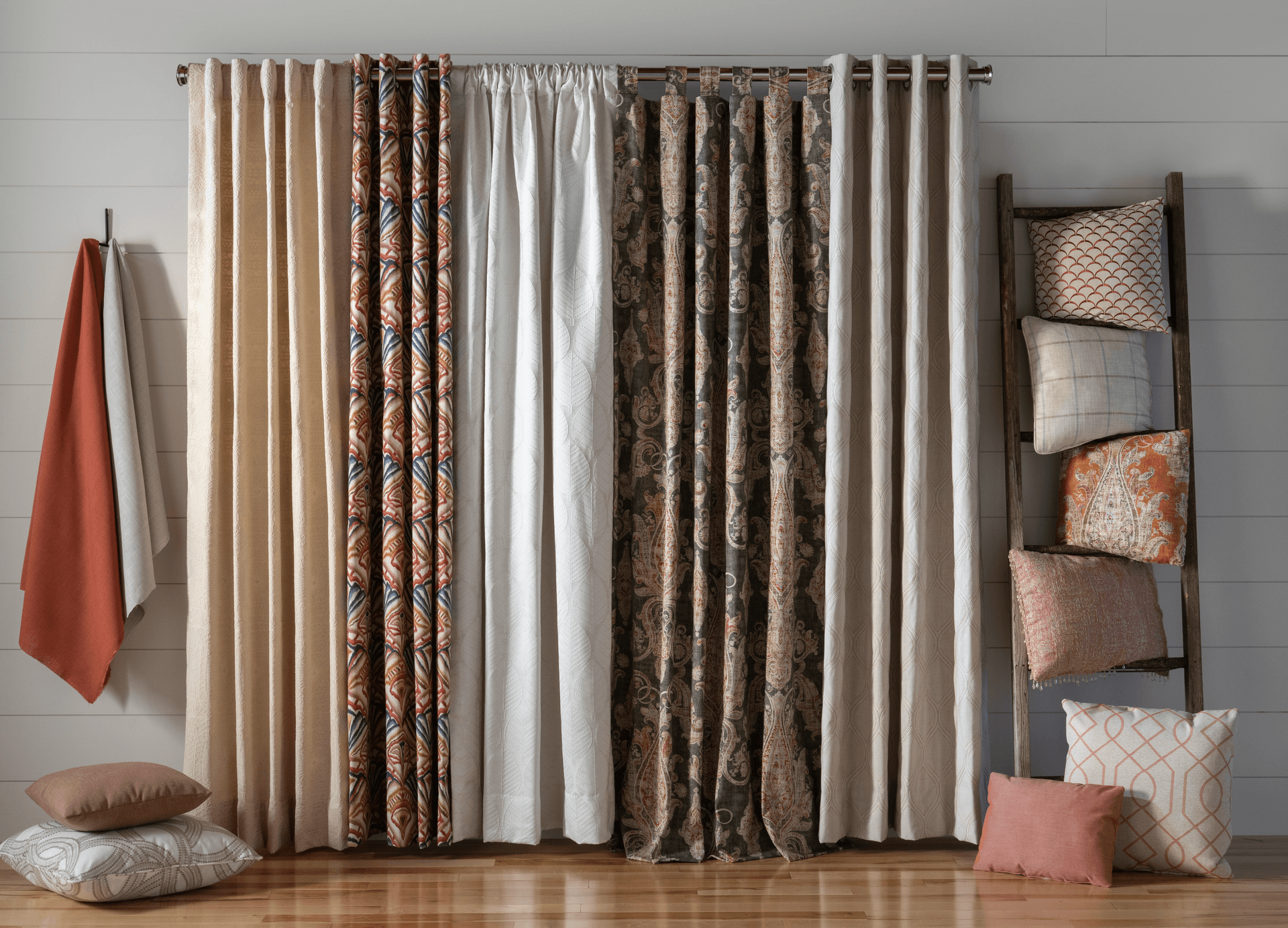 Graber custom draperies and custom accent pillows